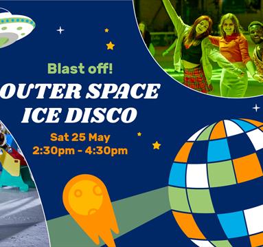Graphic for the event including the title of the event and photos of customers enjoying ice skating