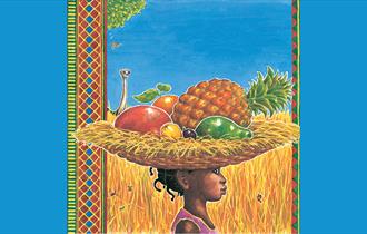 Graphic of the show featuring a cartoon depiction of a young girl with a basket of fruit balanced on her head.
