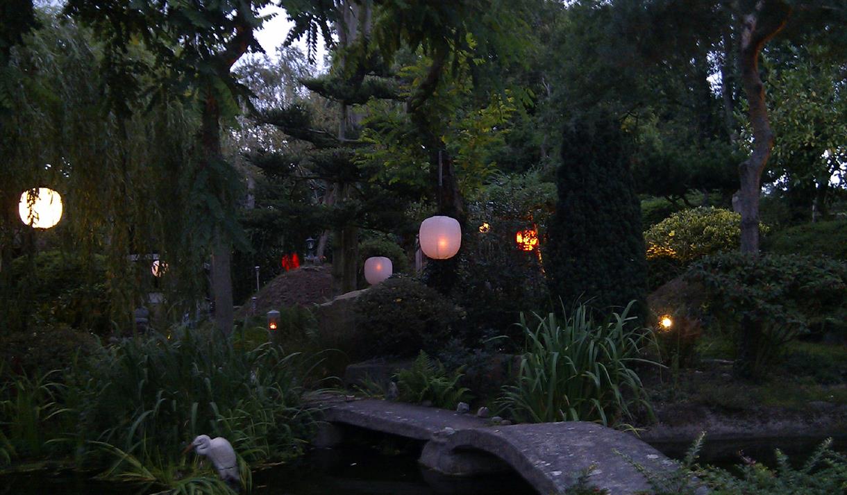 Lantern-Lit Evening Garden