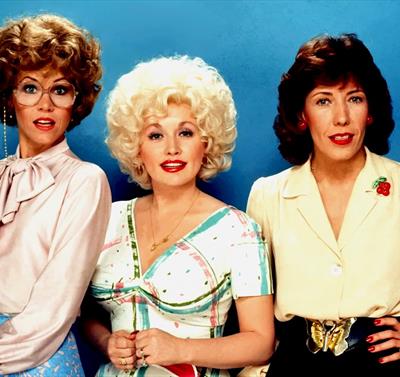 Photo from the film 9 to 5 with Jane Fonda, Dolly Parton and Lily Tomlinson.