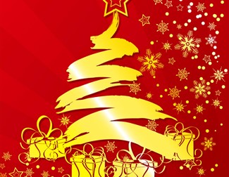 golden christmas tree
