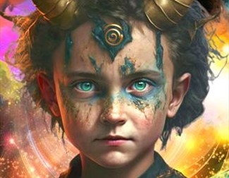 portrait photo of the child Loki