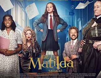 Matilda the Musical Cast with Matilda at the centre