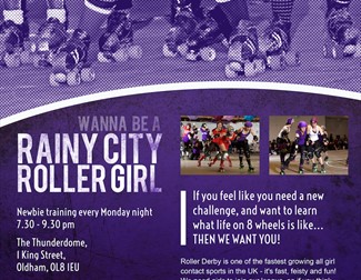 Rainy City Roller Girl poster