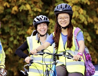 People on bikes