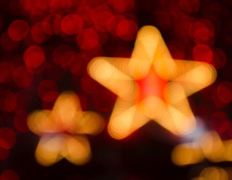 Orange Star Bokeh Light
