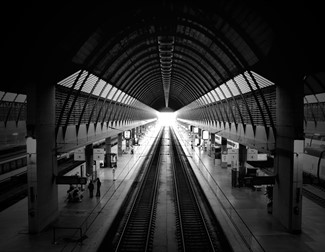 Empty train station