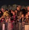 crowd watching the bonfire