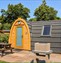 Pod area at dovestone holiday park