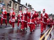 Runners dressed as Santa