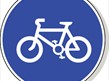 Official sign for cyclists from highway code