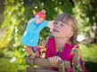 child with puppet