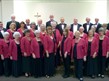 the choir all standing in formation