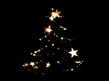 Sparkly tree made up of stars