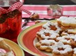 Star biscuits and jam