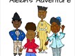 Cartoon of Aleiah and her family