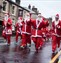 Runners dressed as Santa