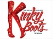 Kinky boots words with the K as a pair of long red boots