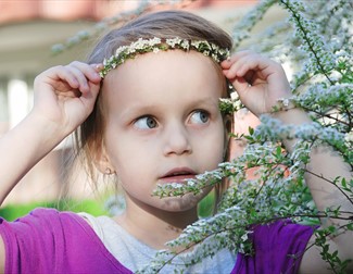 image of girl with flower crown