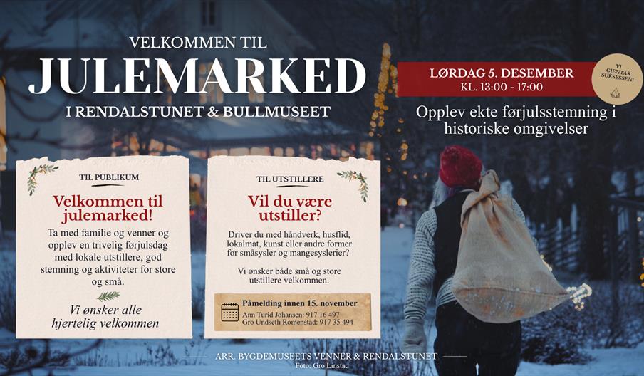 Julemarked Bullmuseet og Rendalstunet