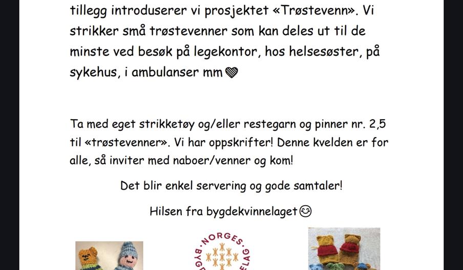 Velkommen til strikkekveld