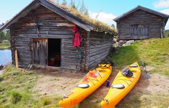 Klar for kajakkpadling i Sølensjøen