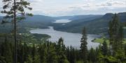 Lomnessjøen og Storsjøen, flott utsikt fra Lomnesberget