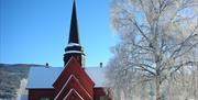 Vinter ved Ytre Rendal kirke