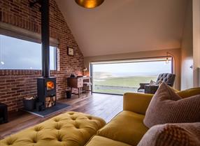 Living room with beach view