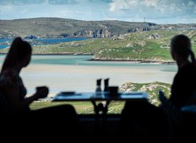 Restaurant at Uig sands with beach view