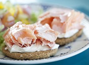 Salar Smoked Salmon on an oatcake