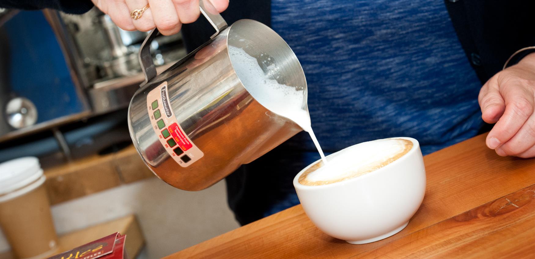 Cappuccino coffee in Eriskay Shop