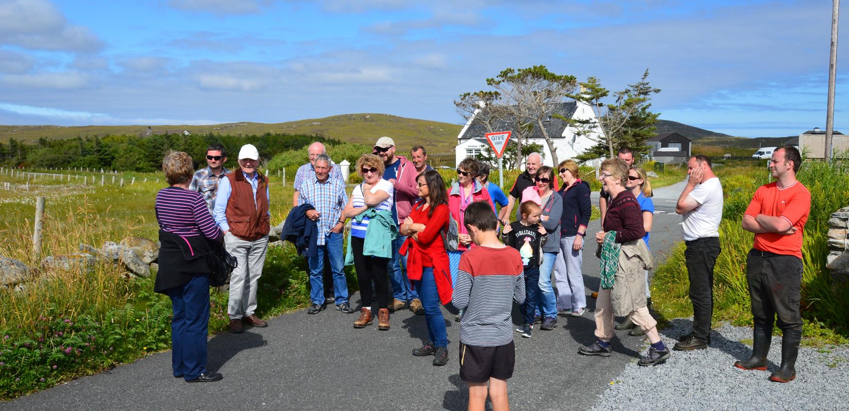 Group outside in South Uist
