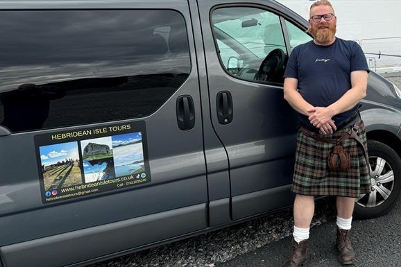 Hebridean Isle Tours owner & van