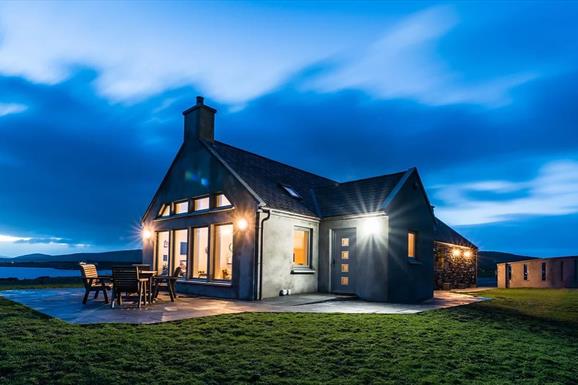 Evening exterior image of Airigh Mhic Ruairidh, North Uist