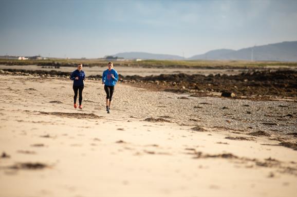 Liniclate Beach and machair, benbecula with runners