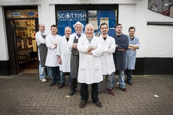 Eat Drink Hebrides - WJ MacDonald (Butchers) Ltd staff outside the shop
