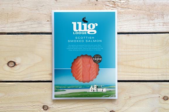 Eat Drink Hebrides - Uig Lodge Smoked Salmon packaging