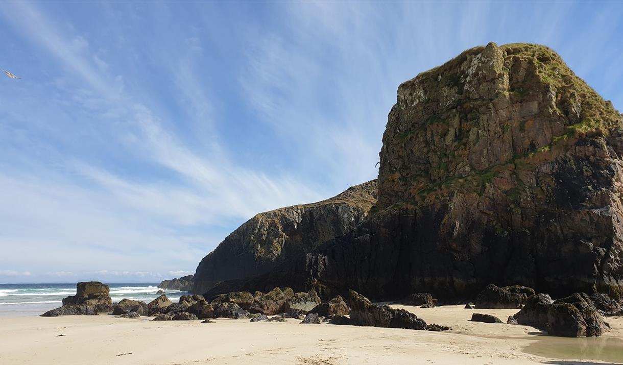 Caisteal a'Mhorair Sea Stack at Garry Beach, Isle of Lewis