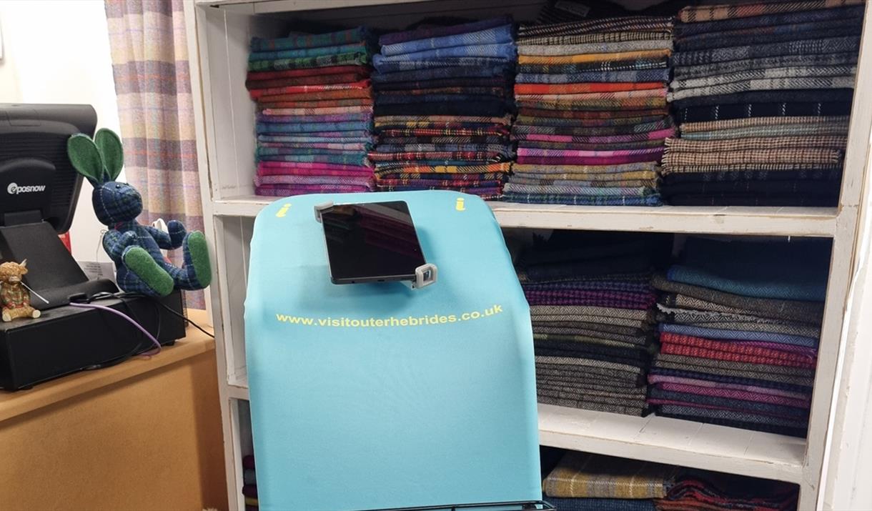 Digital Visitor Information Terminal at Harris Tweed Isle of Harris Shop
