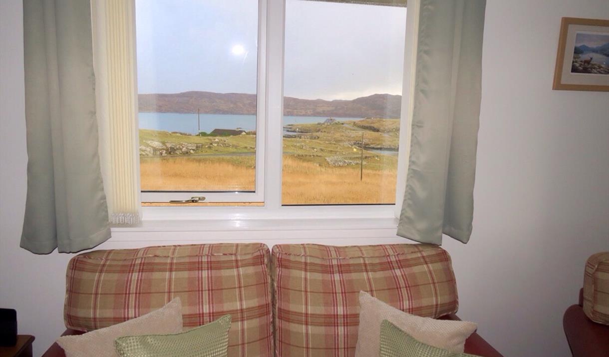 Sealladh A' Chaolais sofa with views