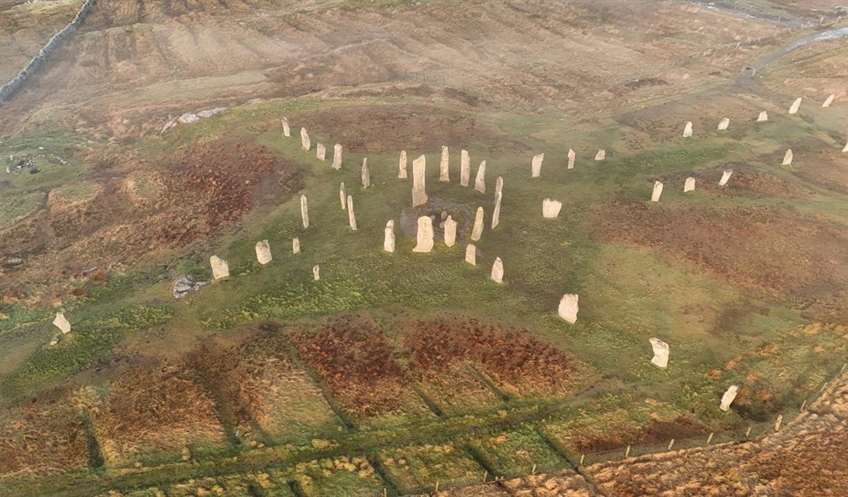 Calanais from above, Credit Lewis Dronescapes