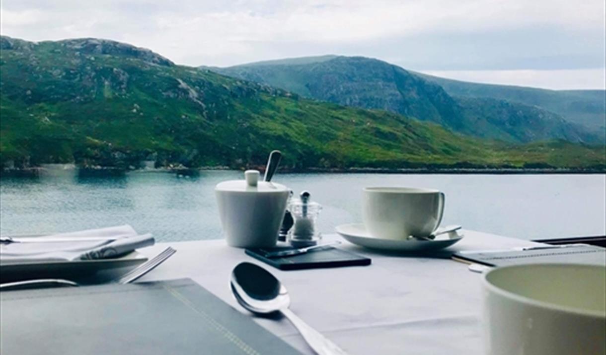 Breakfast table at Avalon B&B, Tarbert, Isle of Harris