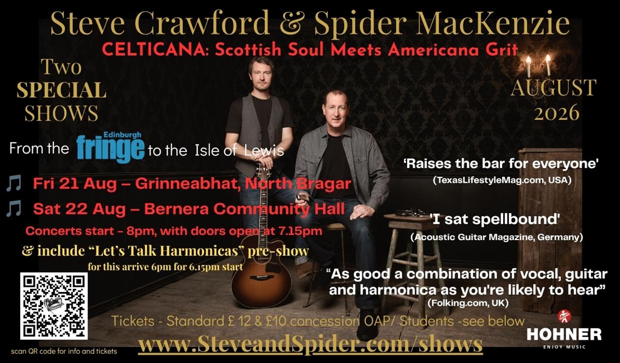 Steve Crawford & Spider MacKenzie - main show image