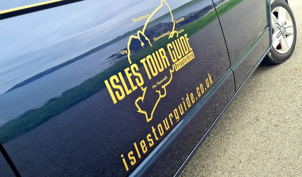 Isles Tour Guide logo on van