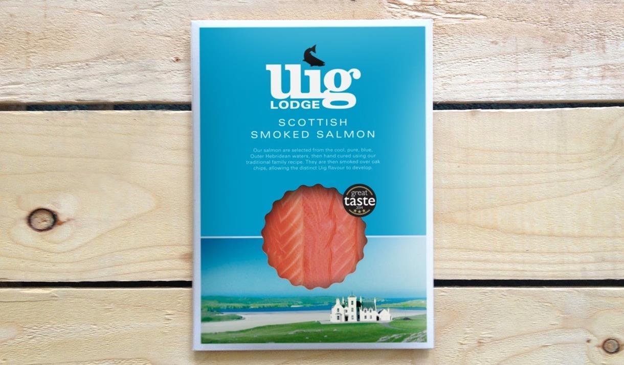 Eat Drink Hebrides - Uig Lodge Smoked Salmon packaging
