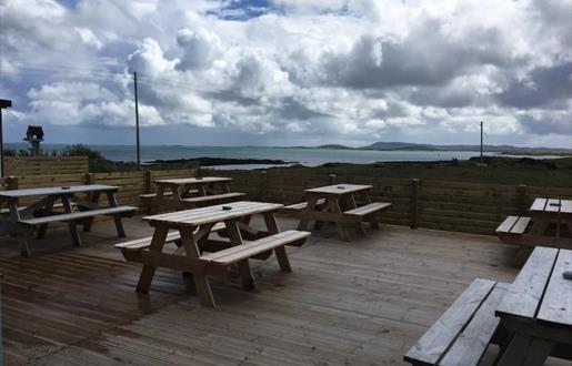 Berneray Bistro and Shop outside tables