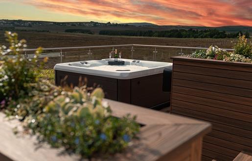 Hebridean Spa with sunset view