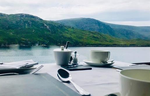 Breakfast table at Avalon B&B, Tarbert, Isle of Harris