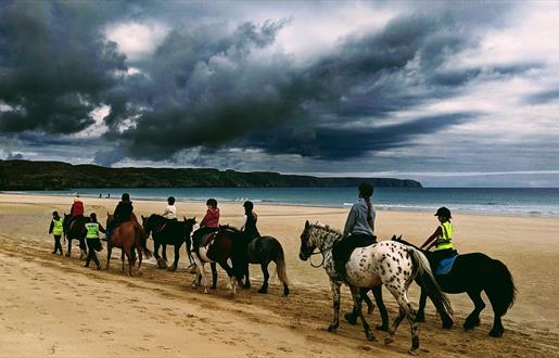 Horse-riding along Traigh Mhor beach